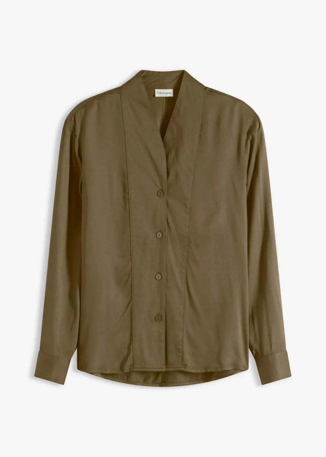 Hemdbluse aus fließendem Satin