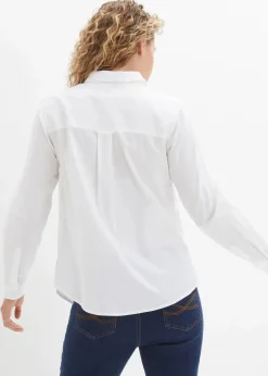 Hemdbluse aus reiner Baumwolle