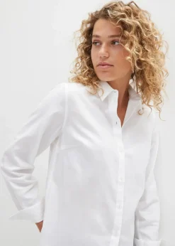 Hemdbluse aus reiner Baumwolle