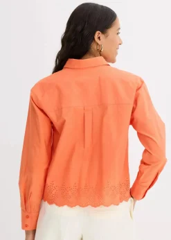 Hemdbluse aus reiner Baumwolle