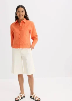 Hemdbluse aus reiner Baumwolle