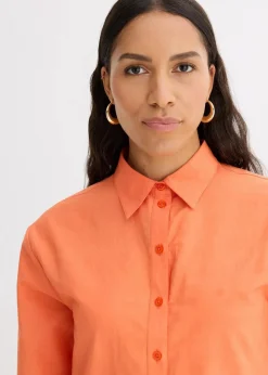 Hemdbluse aus reiner Baumwolle