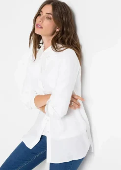 Hemdbluse aus softer Viskose