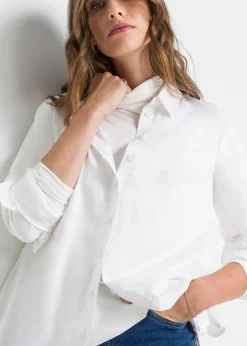 Hemdbluse aus softer Viskose