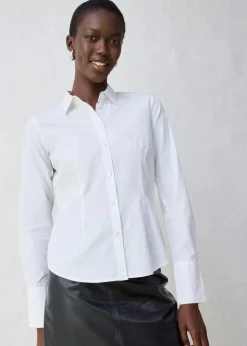 Hemdbluse mit Seidenanteil