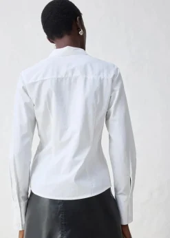 Hemdbluse mit Seidenanteil