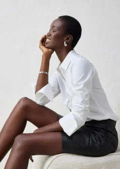 Hemdbluse mit Seidenanteil