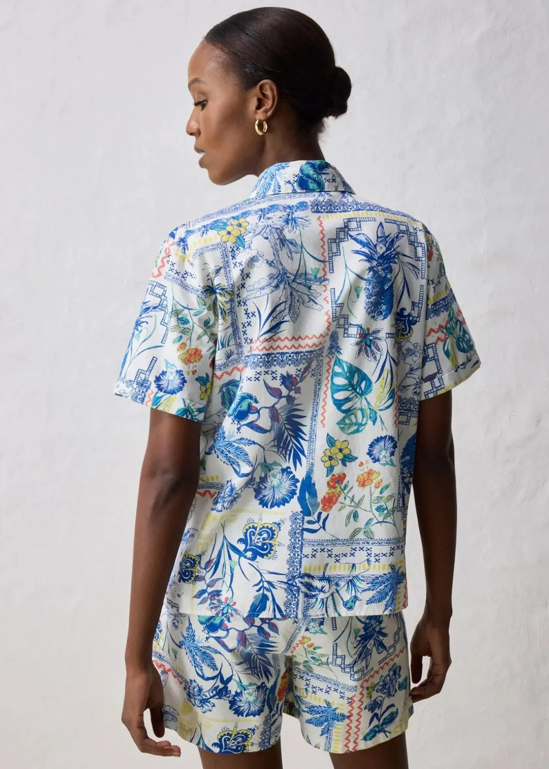 Hemdbluse mit Seidenanteil