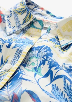 Hemdbluse mit Seidenanteil