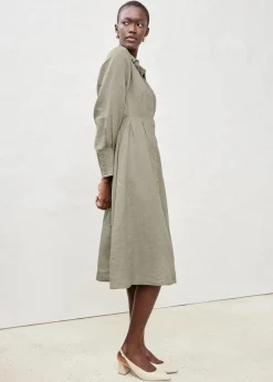 Hemdblusenkleid aus reinem Leinen