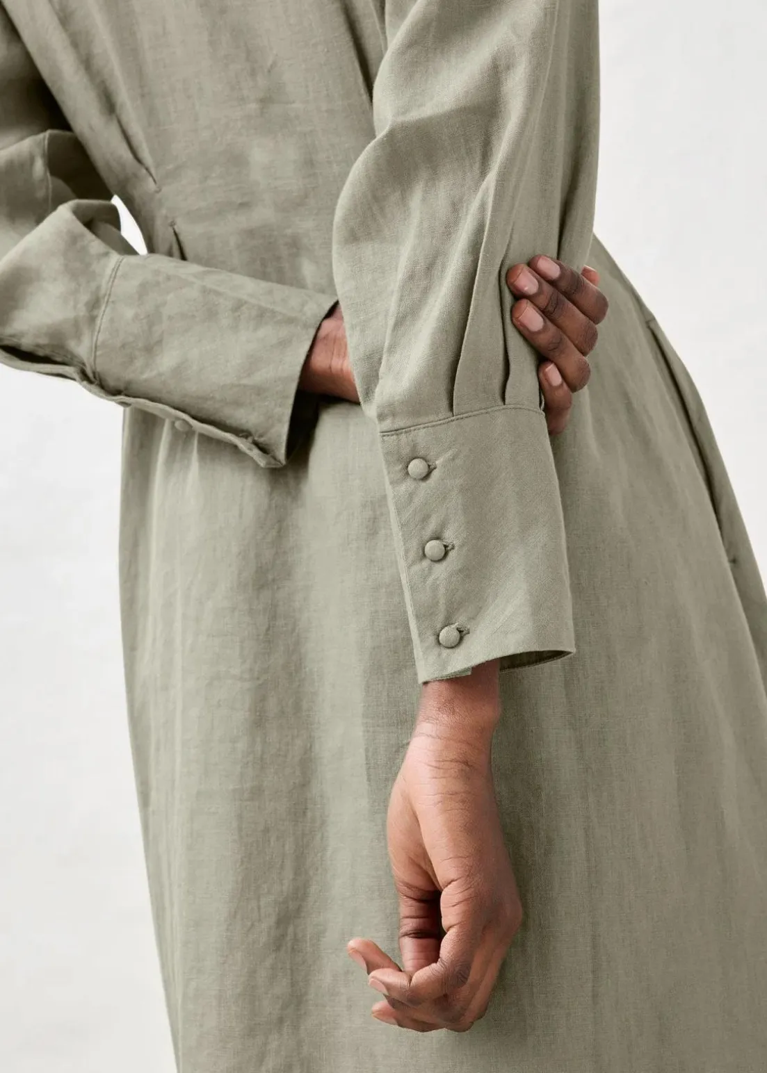 Hemdblusenkleid aus reinem Leinen