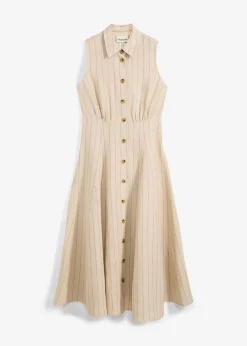 Hemdblusenkleid aus reinem Leinen