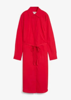 Hemdblusenkleid mit Seidenanteil