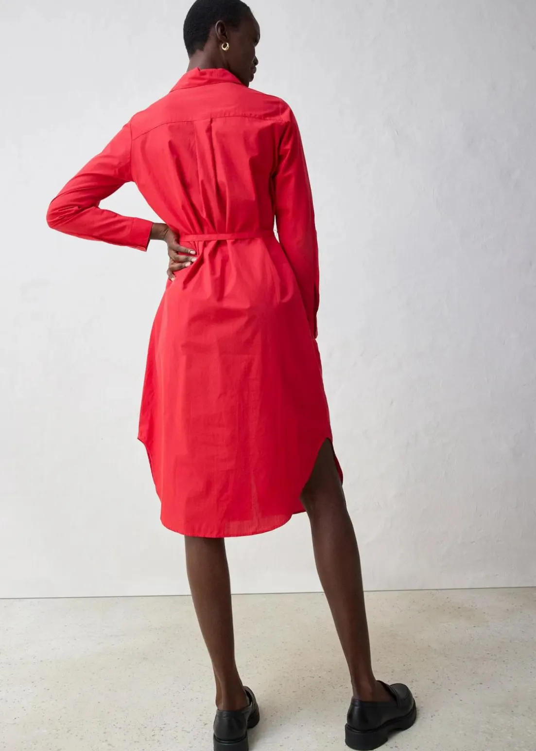 Hemdblusenkleid mit Seidenanteil