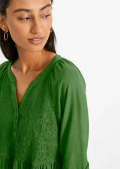 Hemdblusenkleid mit Spitze