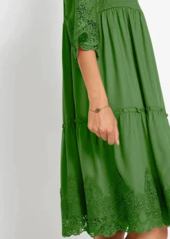 Hemdblusenkleid mit Spitze