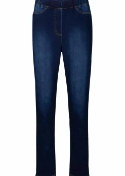 High Waist Jeggings aus leichter, elastischer Thermoqualität mit Bequembund