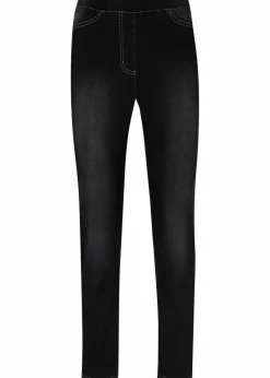 High Waist Jeggings aus leichter, elastischer Thermoqualität mit Bequembund
