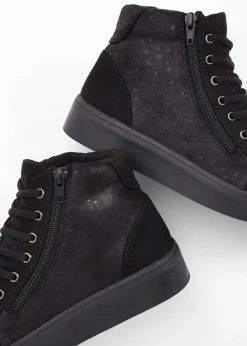 High-Top-Sneaker mit Plateau-Sohle