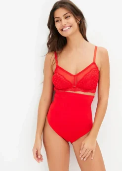 Highwaist Shape Panty mit Herzchenspitze und starker Formkraft