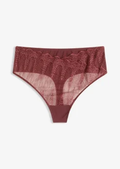 Highwaist String mit feiner Spitze