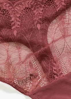 Highwaist String mit feiner Spitze