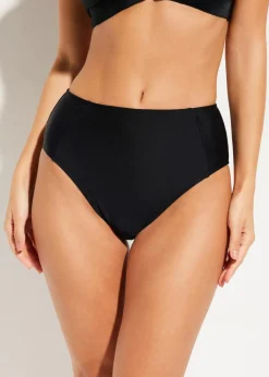 Highwaist-Bikinihose mit hohem Beinausschnitt
