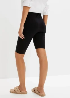 High-Waist-Radler aus Rippjersey