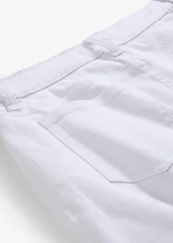 Highwaist-Shorts aus Twill