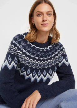Hochgeschlossener Norweger-Pullover