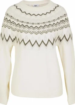 Hochgeschlossener Norweger-Pullover