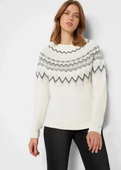 Hochgeschlossener Norweger-Pullover