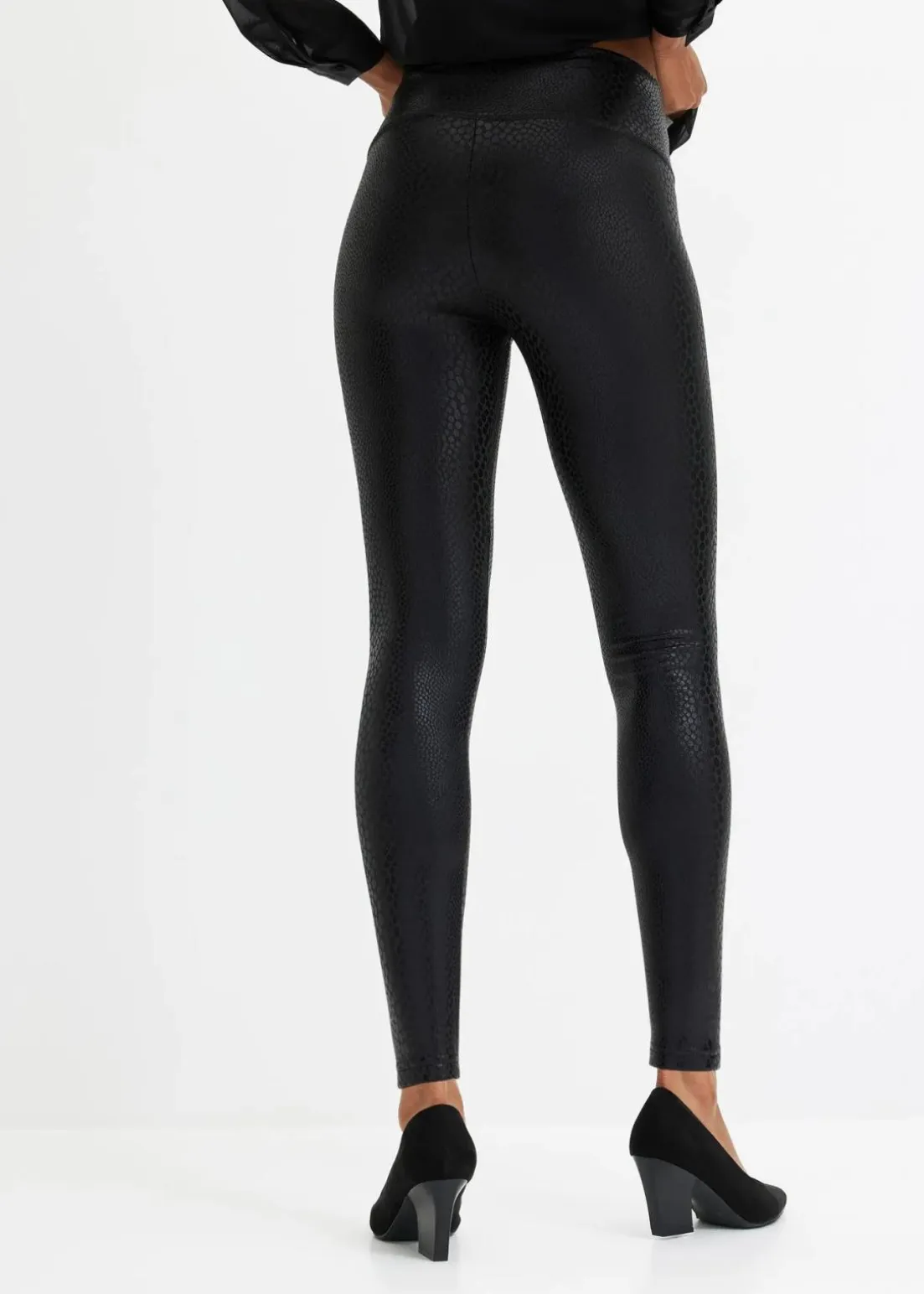 Hochglänzende Lederimitat-Leggings