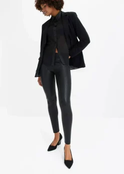 Hochglänzende Lederimitat-Leggings