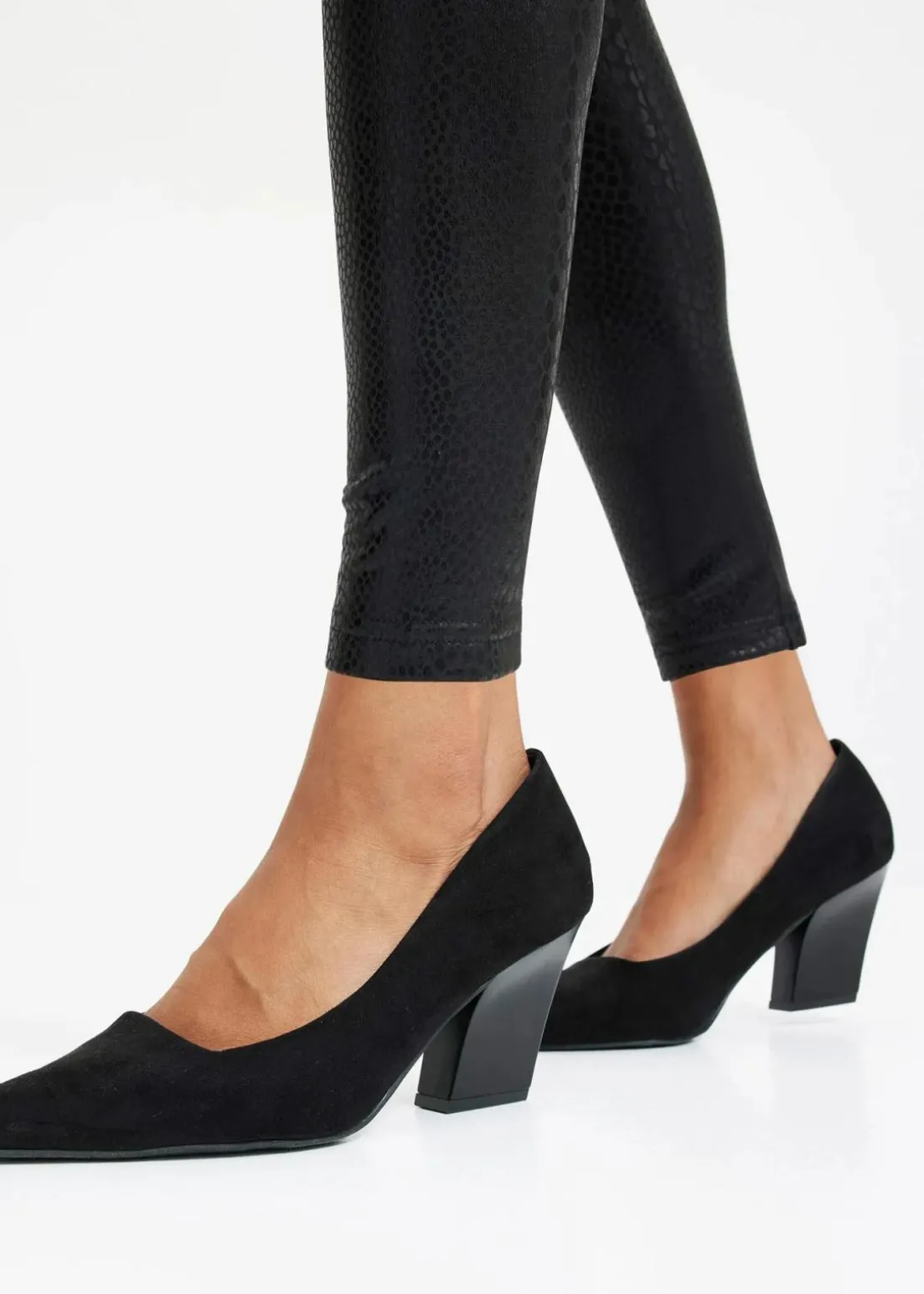 Hochglänzende Lederimitat-Leggings