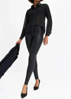 Hochglänzende Lederimitat-Leggings