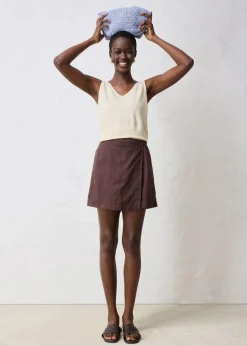 Hosenrock aus reinem Leinen