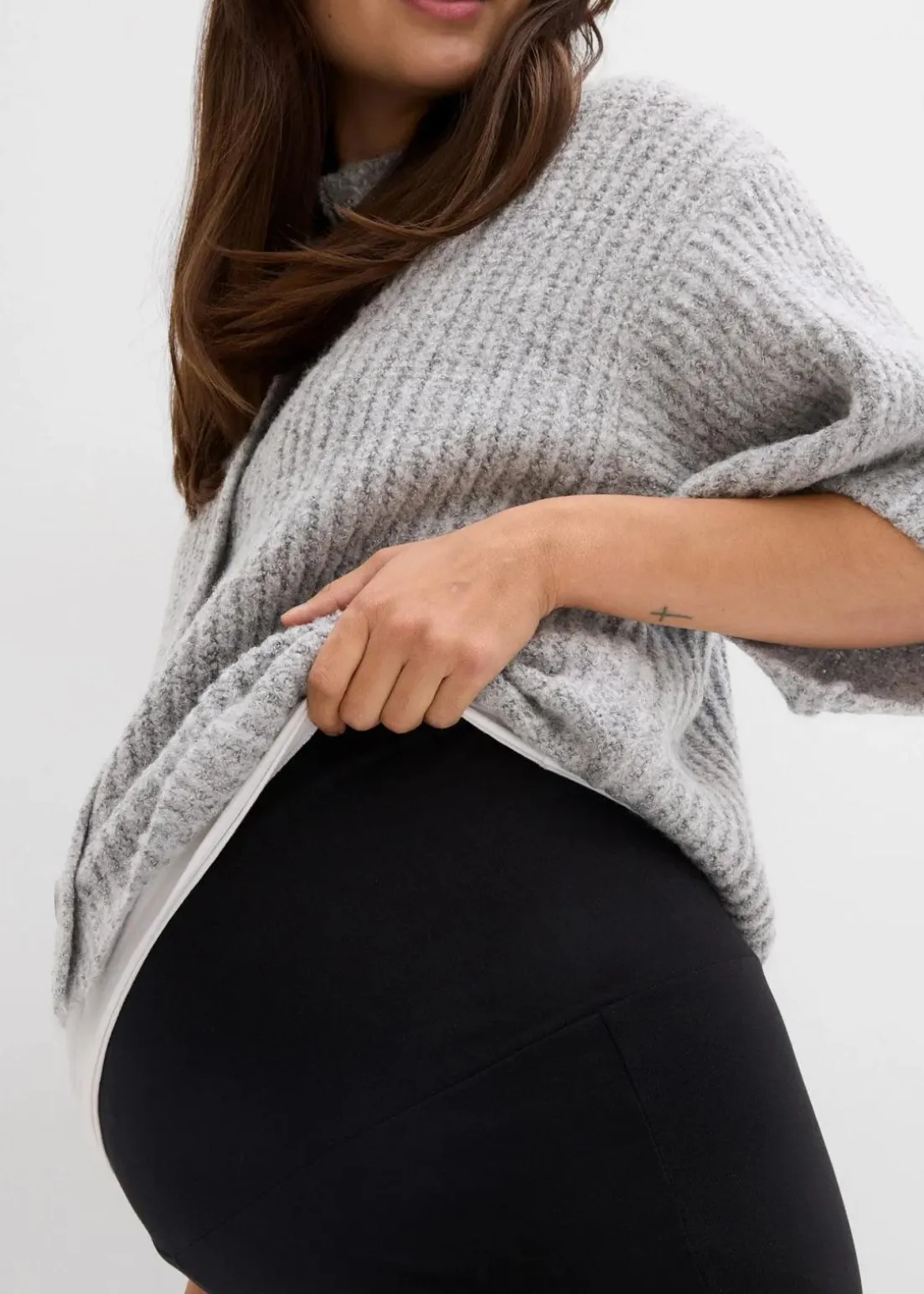 2-in-1 Jerseyhose für die Schwangerschaft und danach mit umklappbarem Bund