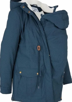 3-in-1 kuschelig gefütterte Umstands- und Tragejacke