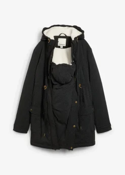 3-in-1 kuschelig gefütterte Umstands- und Tragejacke