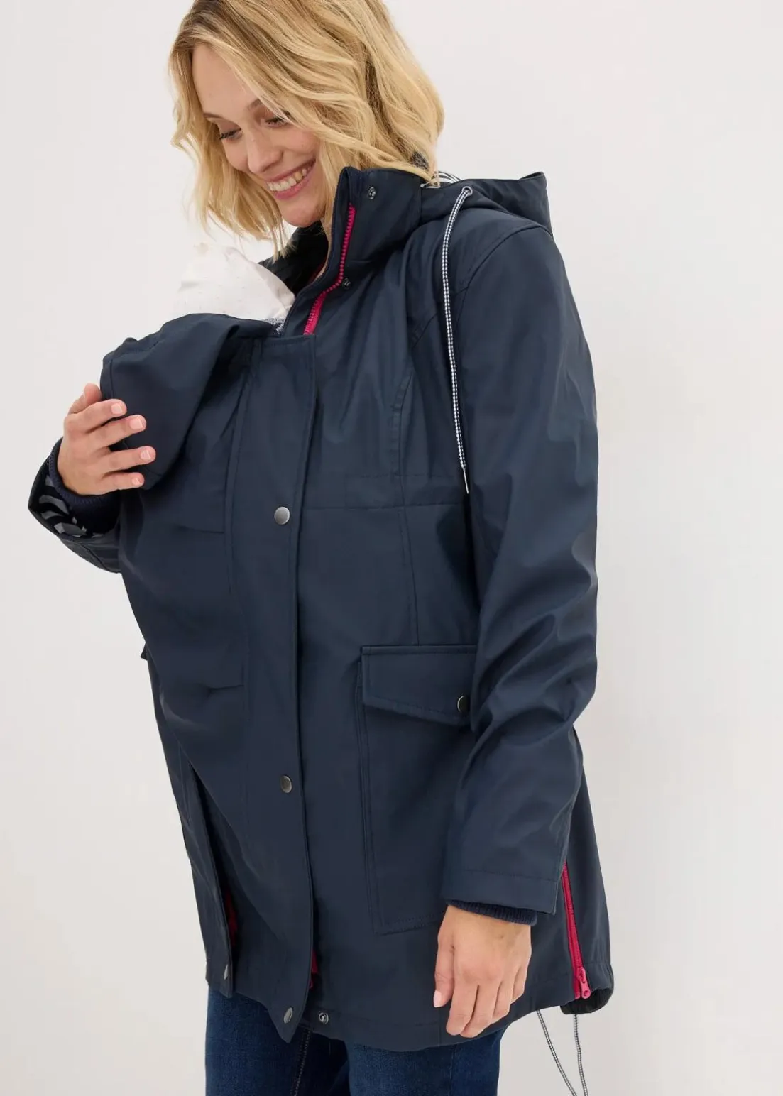 3-in-1 Regen-Umstands- und Tragejacke