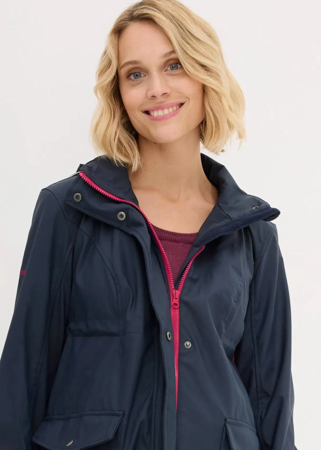 3-in-1 Regen-Umstands- und Tragejacke