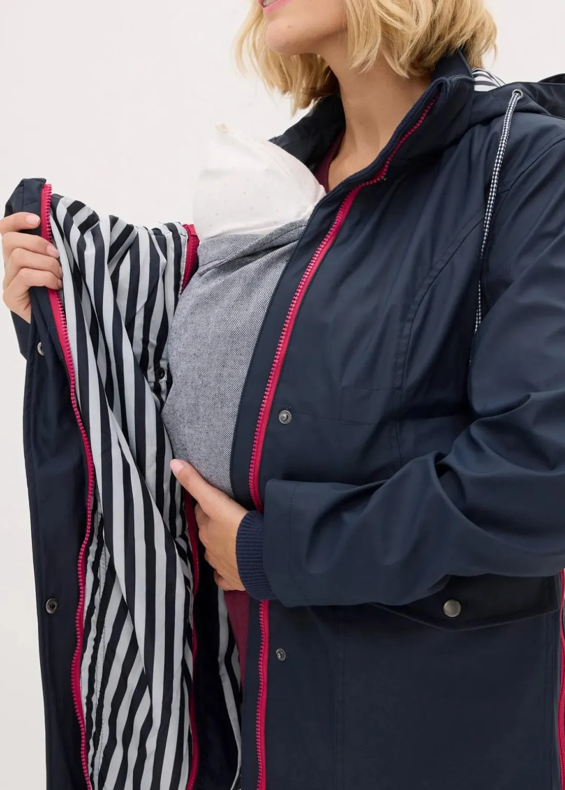 3-in-1 Regen-Umstands- und Tragejacke