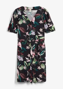 2-in-1 Umstands- und Stillblusenkleid aus fließender Viskose