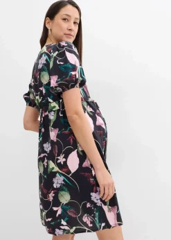 2-in-1 Umstands- und Stillblusenkleid aus fließender Viskose