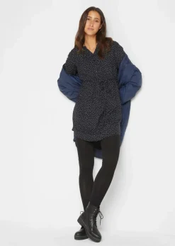 2-in-1 Umstands- und Stillblusenkleid aus fließender Viskose