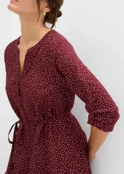 2-in-1 Umstands- und Stillblusenkleid aus fließender Viskose