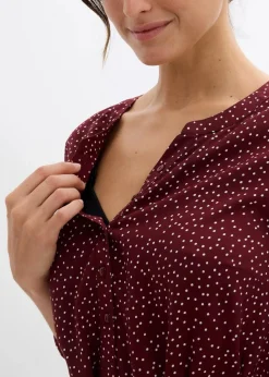2-in-1 Umstands- und Stillblusenkleid aus fließender Viskose