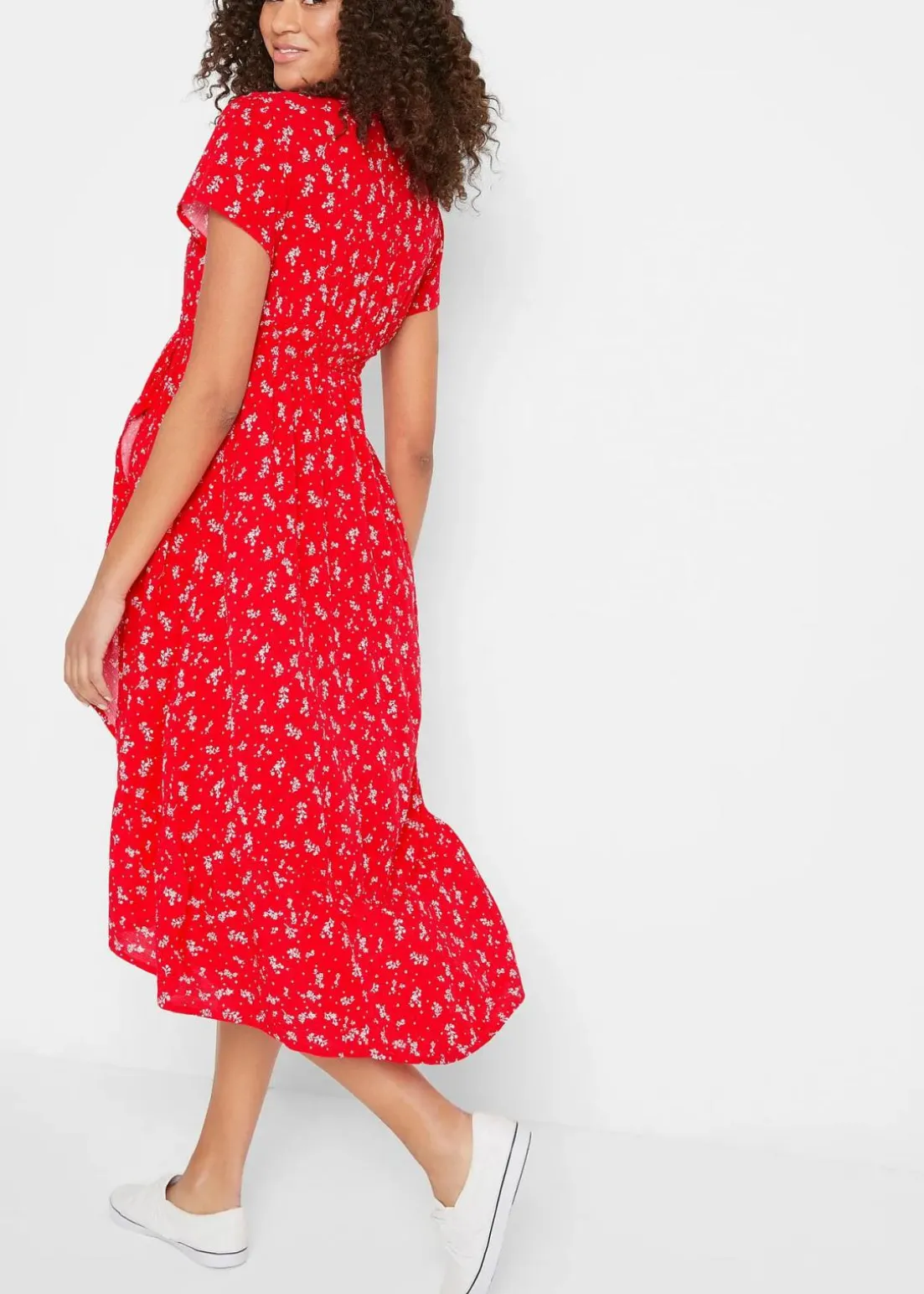 2-in-1 Umstands- und Stillkleid aus Viskose- Crepe