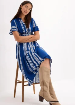 2-in-1 Umstands- und Stillkleid aus fließender Viskose